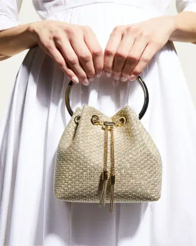 Jimmy Choo Bon Bon Metallic Bucket Bag | Thumbnail 2
