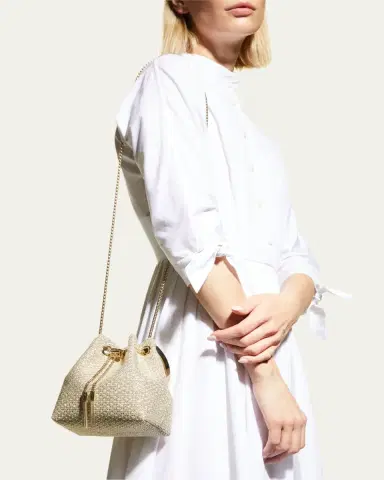 Jimmy Choo Bon Bon Metallic Bucket Bag | Thumbnail 5