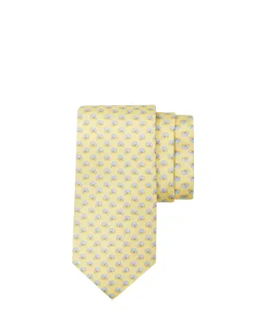 Ferragamo Men's Football-Print Silk Tie | Thumbnail 1