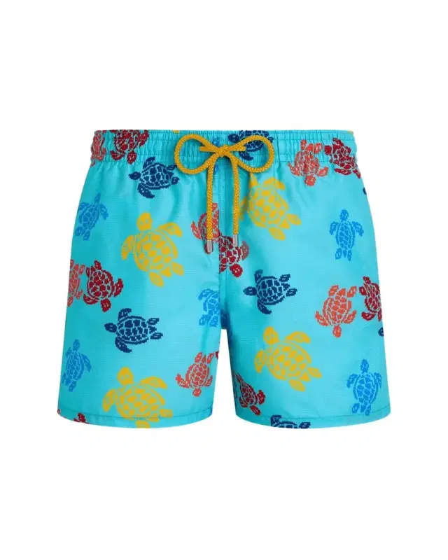 Men's Multi Turtle-Print Swim Shorts