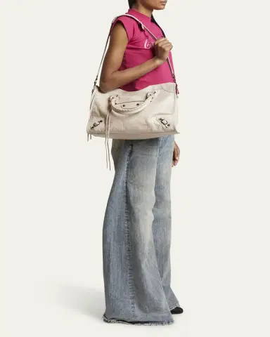Balenciaga Le City Medium Leather Top-Handle Bag | Thumbnail 9
