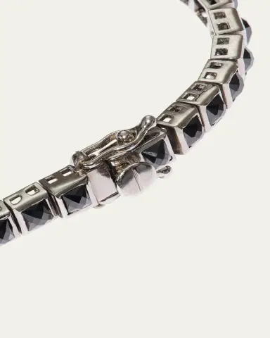 NAKARD Mini Tile Tennis Bracelet, Black | Thumbnail 4