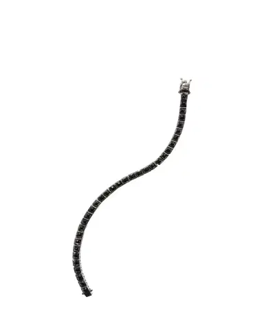 NAKARD Mini Tile Tennis Bracelet, Black | Thumbnail 1