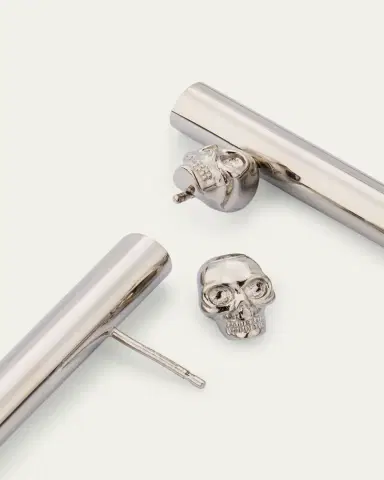 Alexander McQueen Logo Cross Bar Earrings | Thumbnail 4
