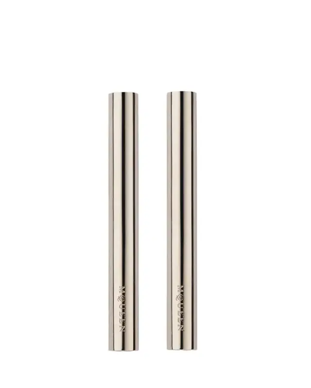 McQueen Logo Cross Bar Earrings