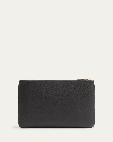 Valentino Garavani VLOGO Medium Leather Flat Pouch Bag | Thumbnail 2