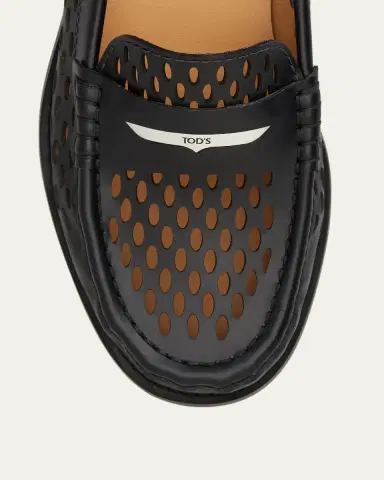 Tod's Perforated Leather Driver Penny Loafers | Thumbnail 5 Tod's Perforated Leather Driver Penny Loafers | Thumbnail 5