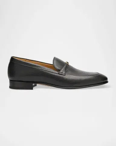 Valentino Garavani Men's VLogo Goatskin Loafers | Thumbnail 3