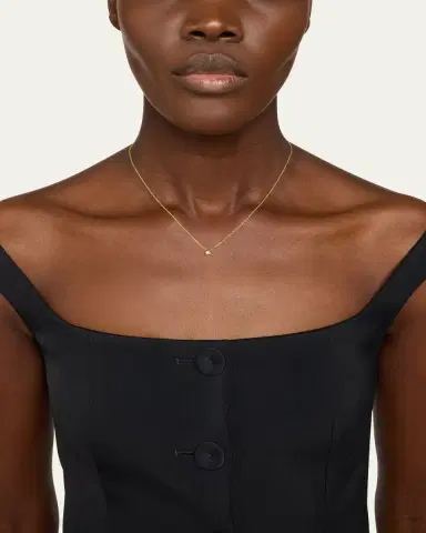 Lizzie Mandler Fine Jewelry Yellow Gold Mini Anchor Carre Diamond Necklace | Thumbnail 2 Lizzie Mandler Fine Jewelry Yellow Gold Mini Anchor Carre Diamond Necklace | Thumbnail 2