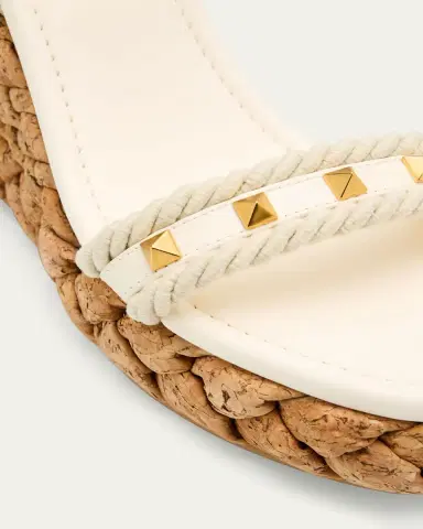 Valentino Garavani Rockstud Leather Wedge Espadrille Sandals | Thumbnail 5 Valentino Garavani Rockstud Leather Wedge Espadrille Sandals | Thumbnail 5