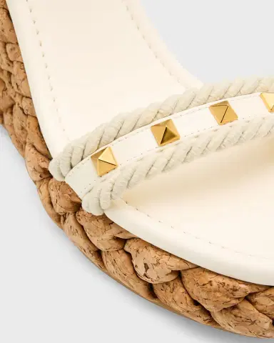 Valentino Garavani Rockstud Leather Wedge Espadrille Sandals | Thumbnail 9 Valentino Garavani Rockstud Leather Wedge Espadrille Sandals | Thumbnail 9