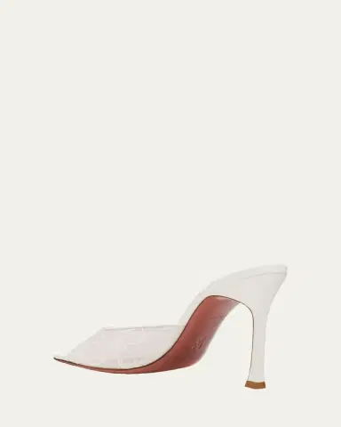 Amina Muaddi Alexa Lace Stiletto Mule Sandals | Thumbnail 4