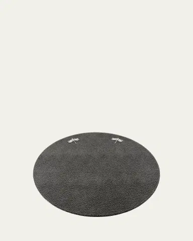 Nomi K Dragonfly Pebbled Vegan Leather Placemat, 15" Round | Thumbnail 2