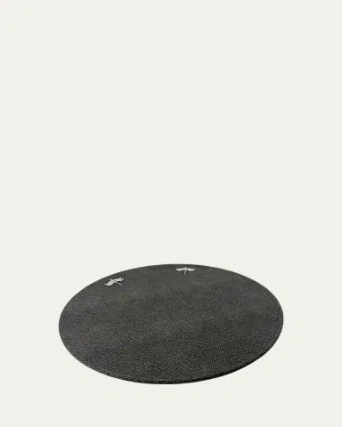 Nomi K Dragonfly Pebbled Vegan Leather Placemat, 15" Round | Thumbnail 3