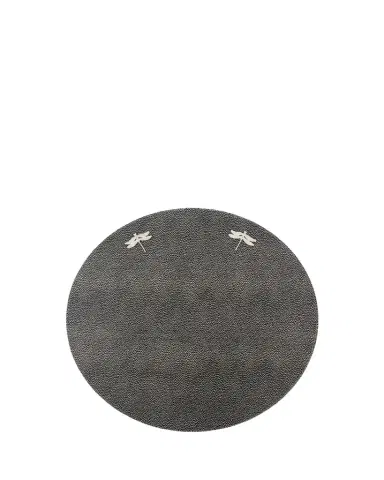 Nomi K Dragonfly Pebbled Vegan Leather Placemat, 15" Round | Thumbnail 1