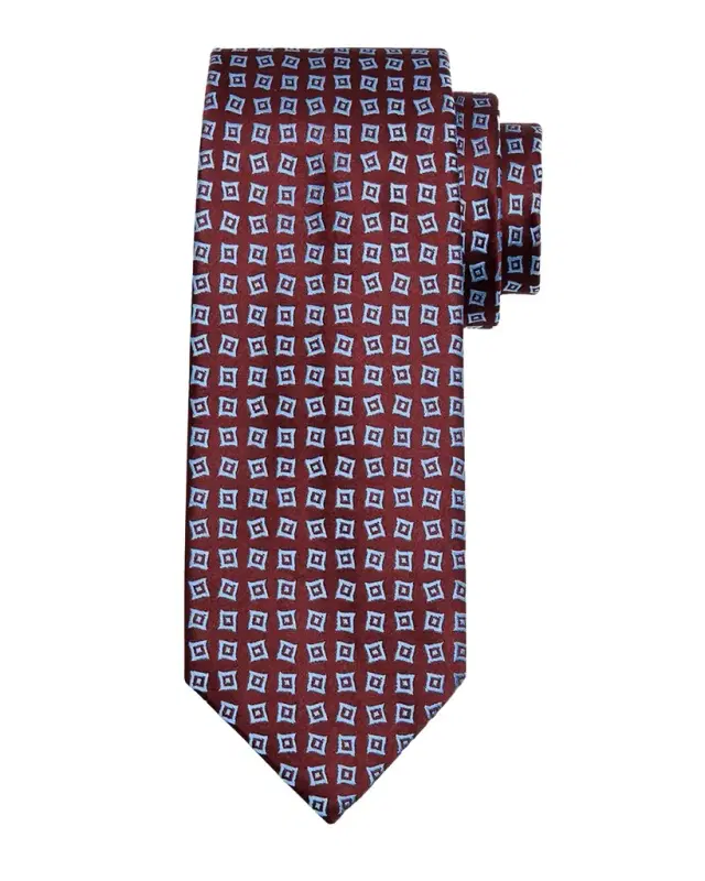 Men 's Geometric Square Silk Tie
