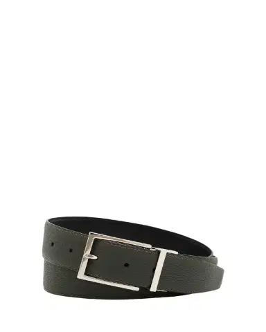 Brioni Men's Reversible Grained Leather Belt | Thumbnail 1