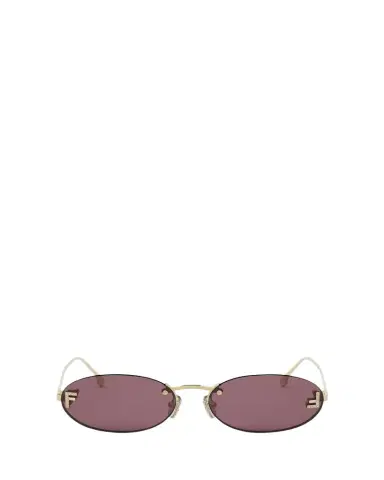 Fendi FF Crystal Metal Oval Sunglasses | Thumbnail 1 Fendi FF Crystal Metal Oval Sunglasses | Thumbnail 1