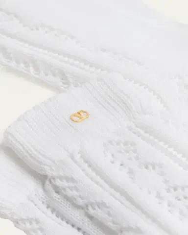Valentino Garavani Men's VLogo Cotton Knit Over-Calf Socks | Thumbnail 3 Valentino Garavani Men's VLogo Cotton Knit Over-Calf Socks | Thumbnail 3