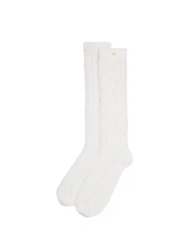 Valentino Garavani Men's VLogo Cotton Knit Over-Calf Socks | Thumbnail 1 Valentino Garavani Men's VLogo Cotton Knit Over-Calf Socks | Thumbnail 1