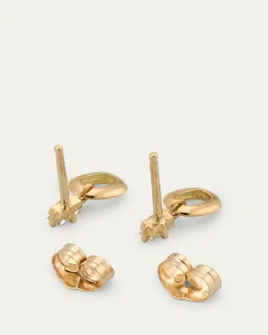 Lizzie Mandler Fine Jewelry 18K Yellow Gold Prong-Set Baguette Diamond Stud Earrings | Thumbnail 3 Lizzie Mandler Fine Jewelry 18K Yellow Gold Prong-Set Baguette Diamond Stud Earrings | Thumbnail 3