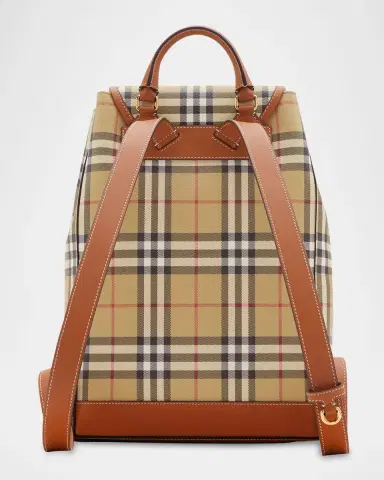Burberry Check Drawstring Coated-Cotton Backpack | Thumbnail 2