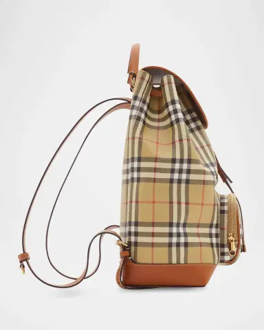 Burberry Check Drawstring Coated-Cotton Backpack | Thumbnail 3