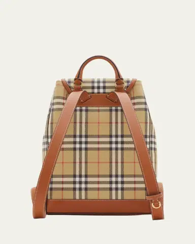 Burberry Check Drawstring Coated-Cotton Backpack | Thumbnail 5