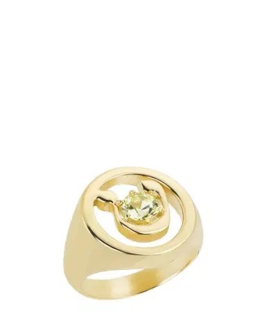 Procaccia Jewelry 18K Gold Hebrew TET Initial Signet Ring | Thumbnail 1