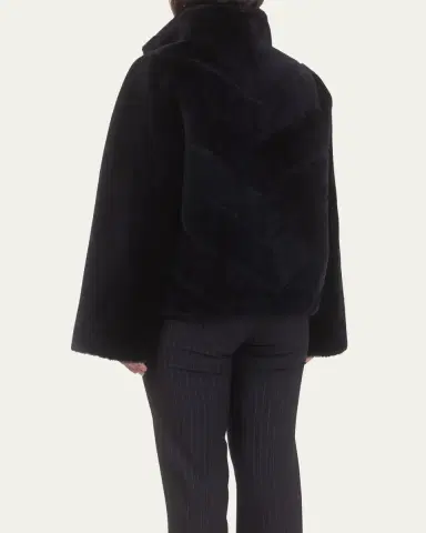Gorski Reversible Merino Shearling Lamb Chevron Jacket | Thumbnail 3
