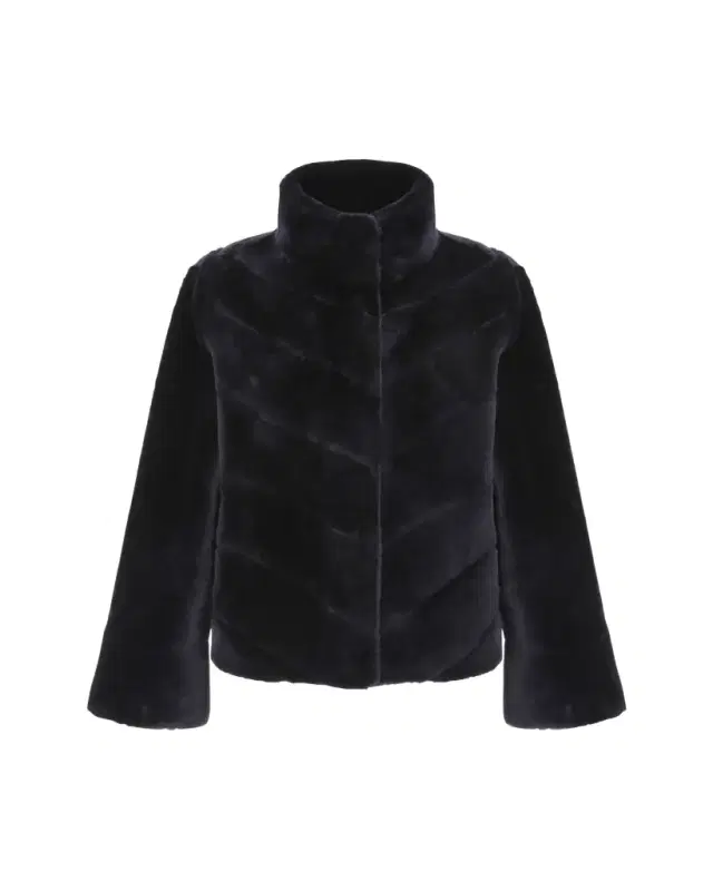 Gorski Reversible Merino Shearling Lamb Chevron Jacket