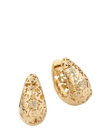 Sydney Evan Icon Wallpaper Domed Huggie Earrings | Thumbnail 1 Sydney Evan Icon Wallpaper Domed Huggie Earrings | Thumbnail 1