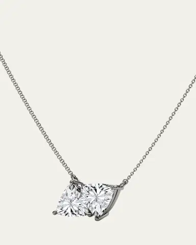 HauteCarat 18K Trillion Lab Grown Diamond Twin Necklace | Thumbnail 2 HauteCarat 18K Trillion Lab Grown Diamond Twin Necklace | Thumbnail 2