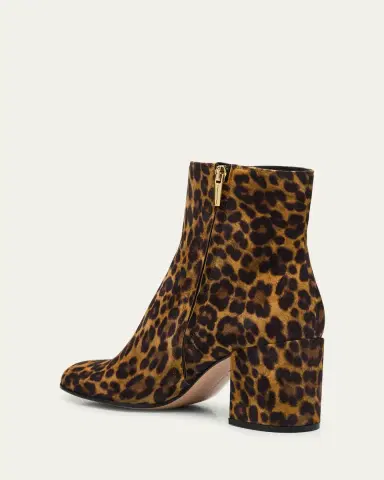 Gianvito Rossi Joelle Leopard Suede Ankle Boots | Thumbnail 4
