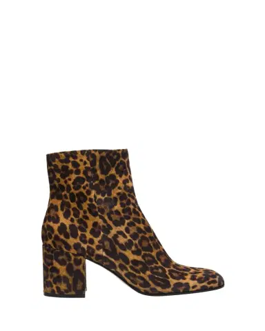 Gianvito Rossi Joelle Leopard Suede Ankle Boots | Thumbnail 1