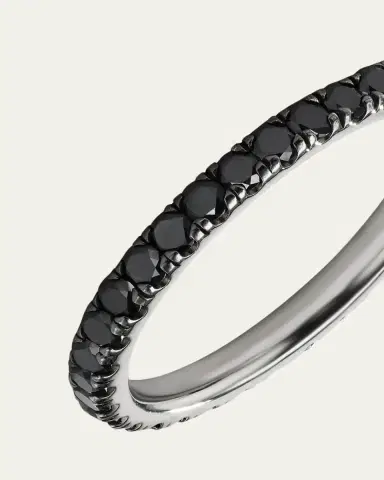 Aaryah Platinum and Black Rhodium Diamond Nero Ring | Thumbnail 3