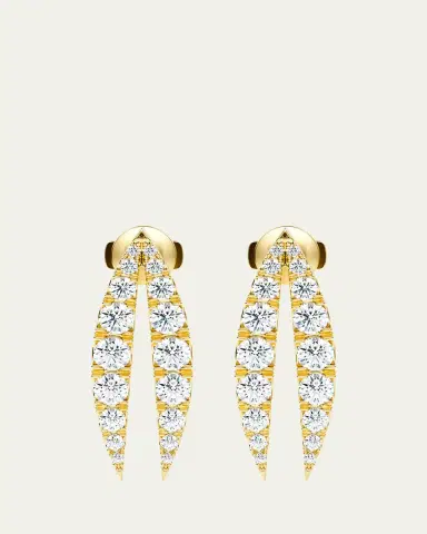 KAMAL Lotus Diamond Drop Earrings | Thumbnail 5