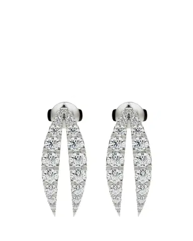 KAMAL Lotus Diamond Drop Earrings | Thumbnail 1