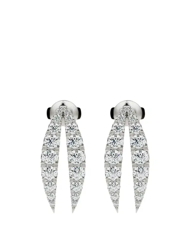 KAMAL Lotus Diamond Drop Earrings