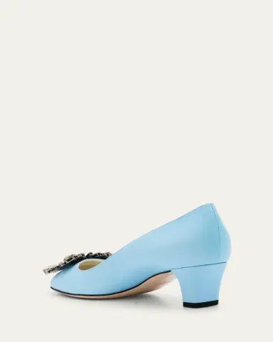 Valentino Garavani Leather Crystal Ornament Pumps | Thumbnail 2 Valentino Garavani Leather Crystal Ornament Pumps | Thumbnail 2