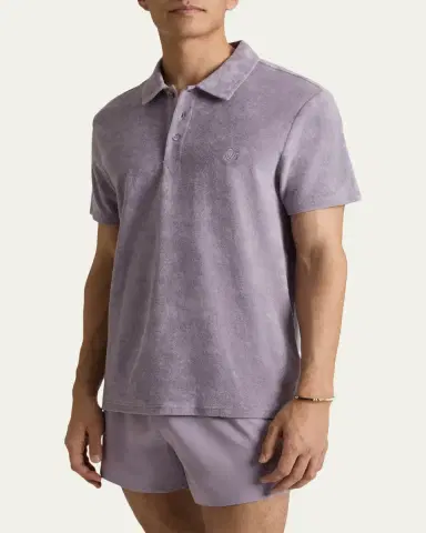 Vilebrequin Men's Organic Terry Polo Shirt | Thumbnail 3 Vilebrequin Men's Organic Terry Polo Shirt | Thumbnail 3