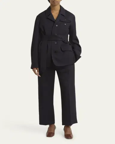 SETCHU Pleated Wool Gabardine Chino Pants | Thumbnail 2 SETCHU Pleated Wool Gabardine Chino Pants | Thumbnail 2