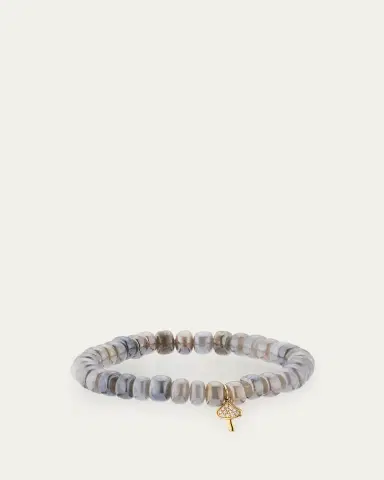 Sydney Evan Mystic Grey Moonstone and Diamond Mushroom Charm Bracelet | Thumbnail 4 Sydney Evan Mystic Grey Moonstone and Diamond Mushroom Charm Bracelet | Thumbnail 4