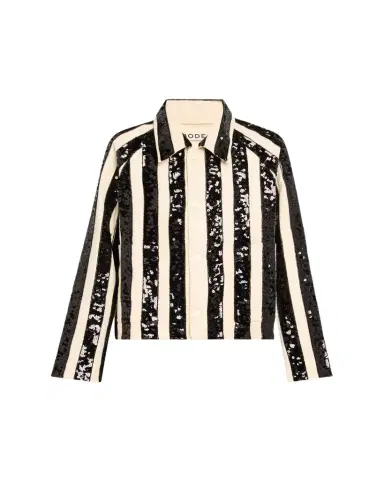 BODE Grandstand Sequined Stripe Cropped Jacket | Thumbnail 1