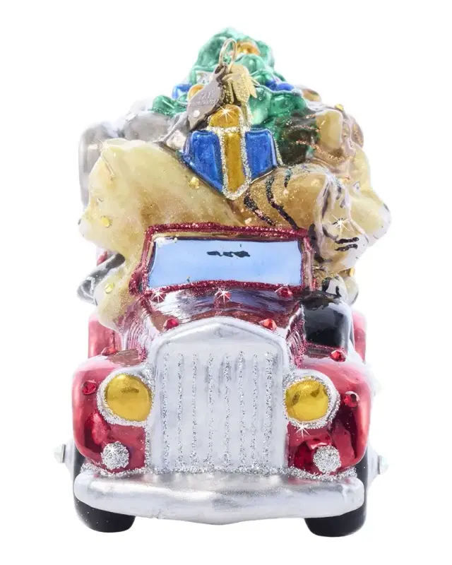 Baby 's First Ride Glass Christmas Ornament