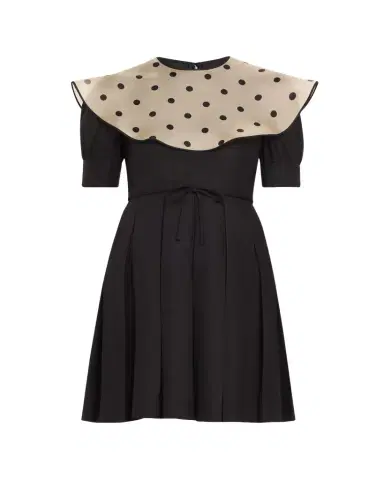 Valentino Garavani Sheer Polka Dot Neckline Mini Dress | Thumbnail 1