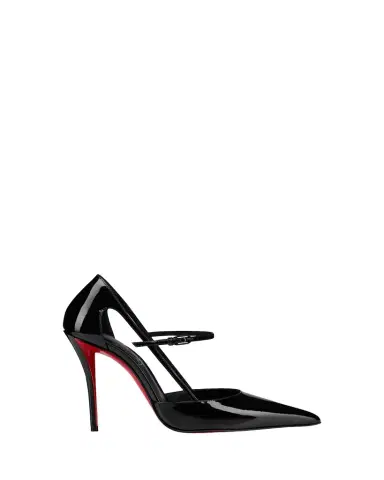 Christian Louboutin Miss Z Strap Patent Red Sole Pumps | Thumbnail 1 Christian Louboutin Miss Z Strap Patent Red Sole Pumps | Thumbnail 1