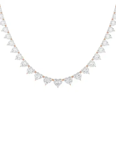 HauteCarat 18K Graduated Heart Shape Lab Grown Diamond Necklace | Thumbnail 1 HauteCarat 18K Graduated Heart Shape Lab Grown Diamond Necklace | Thumbnail 1