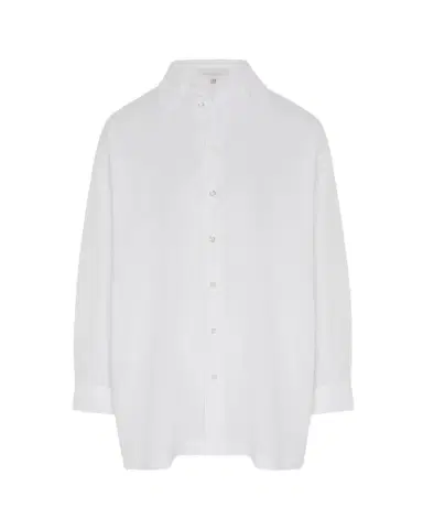 Eskandar Slim A-line Back Pleat Shirt With Collar (Long Plus Length) | Thumbnail 1
