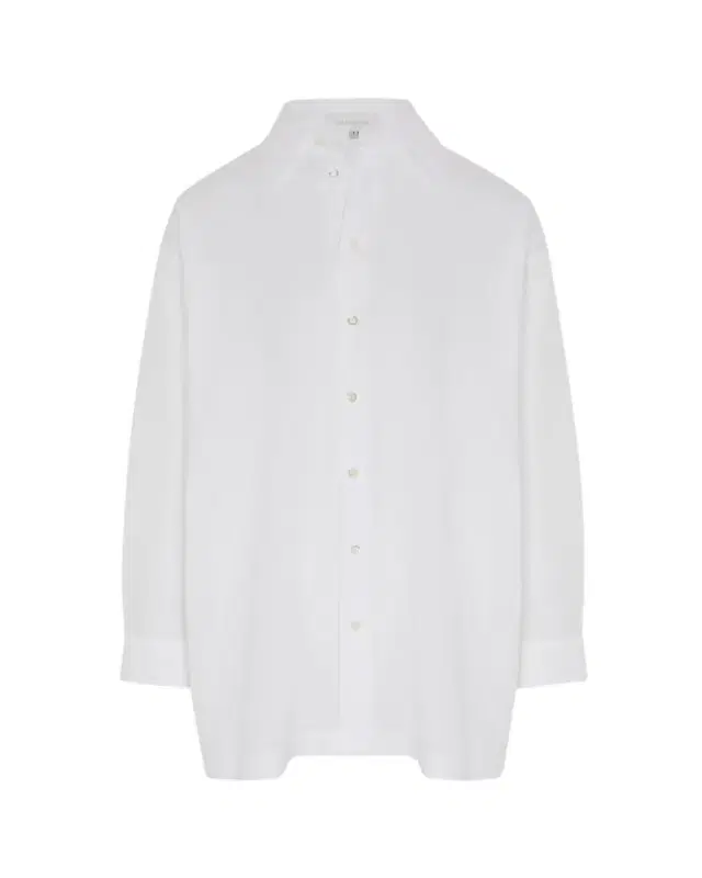 Slim A-line Back Pleat Shirt With Collar (Long Plus Length)